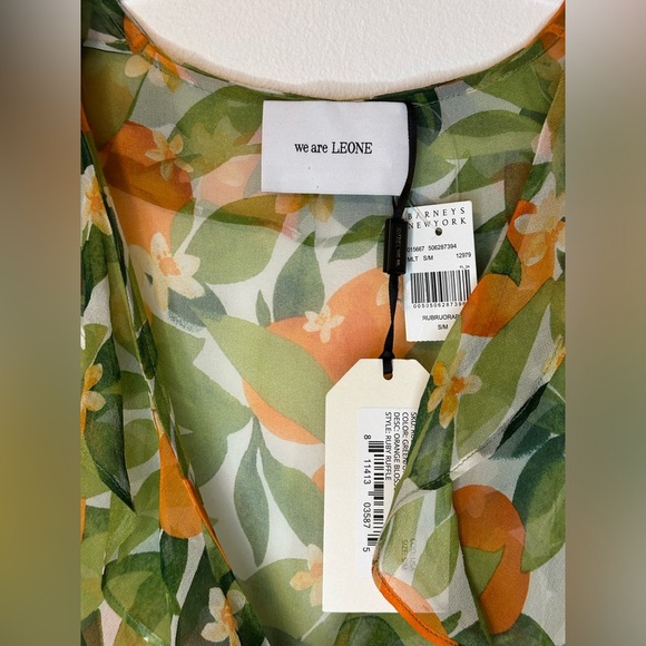 We Are Leone Ruby Ruffle Floral 100% Silk Maxi Cardigan Coverup Duster NWT - Picture 7 of 11